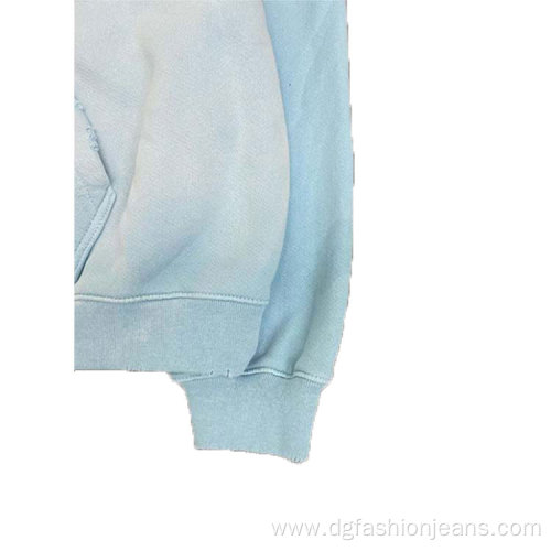 Oversized Acid Stone Washed Distressed Hoodie